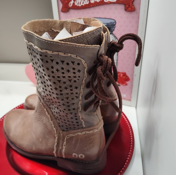 🥰EUC Bed Stu Cheshire Distressed Side Zip Mid-Calf Lace Up Leather Boot, 7.5 - Picture 7 of 16